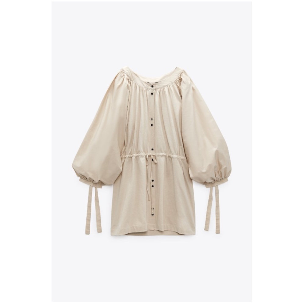Zara Long Sleeve Dress With Buttons